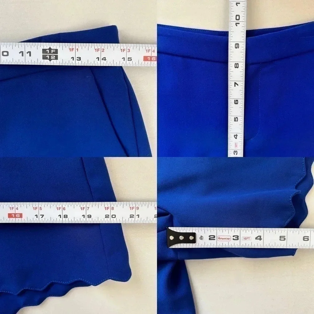 Banana Republic Shorts Scalloped  Hem Cobalt Blue Size 0 - Picture 12 of 14